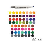 Marker Set PRO 60 psc. (Art Zone) - Poli Art Design